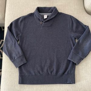 Roll collar blue sweater